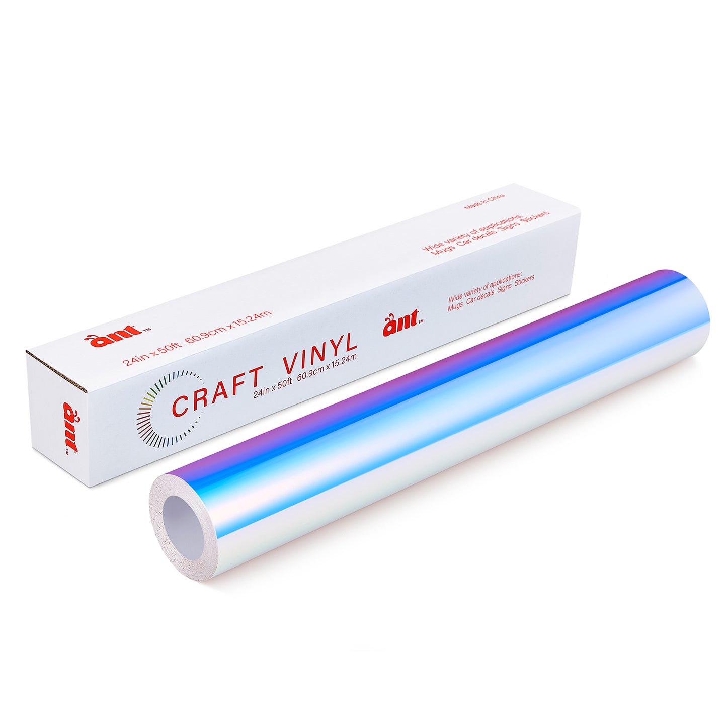 24" Holographic - White with Blue Light