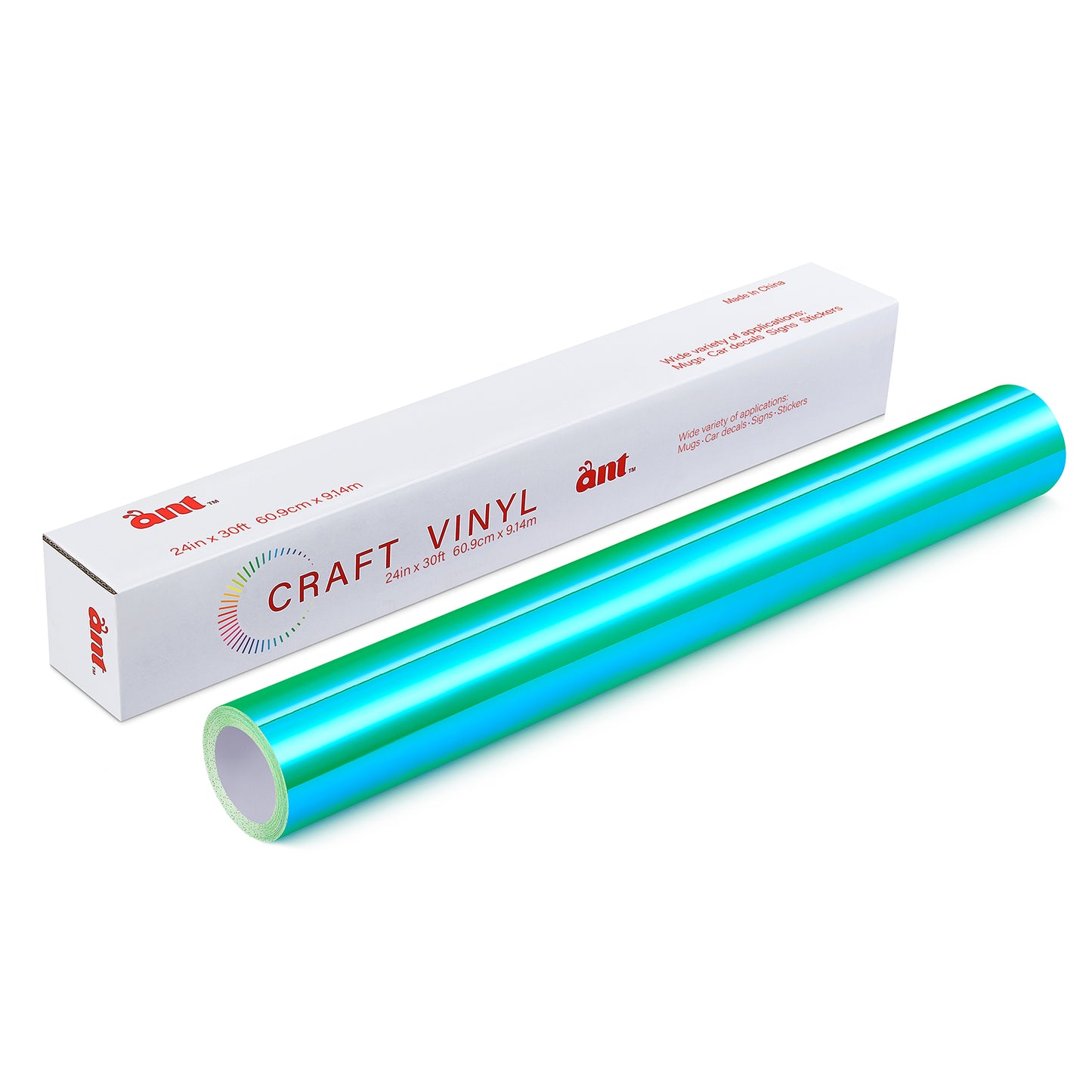 24" Holographic - Fluorescent Green with Red Light