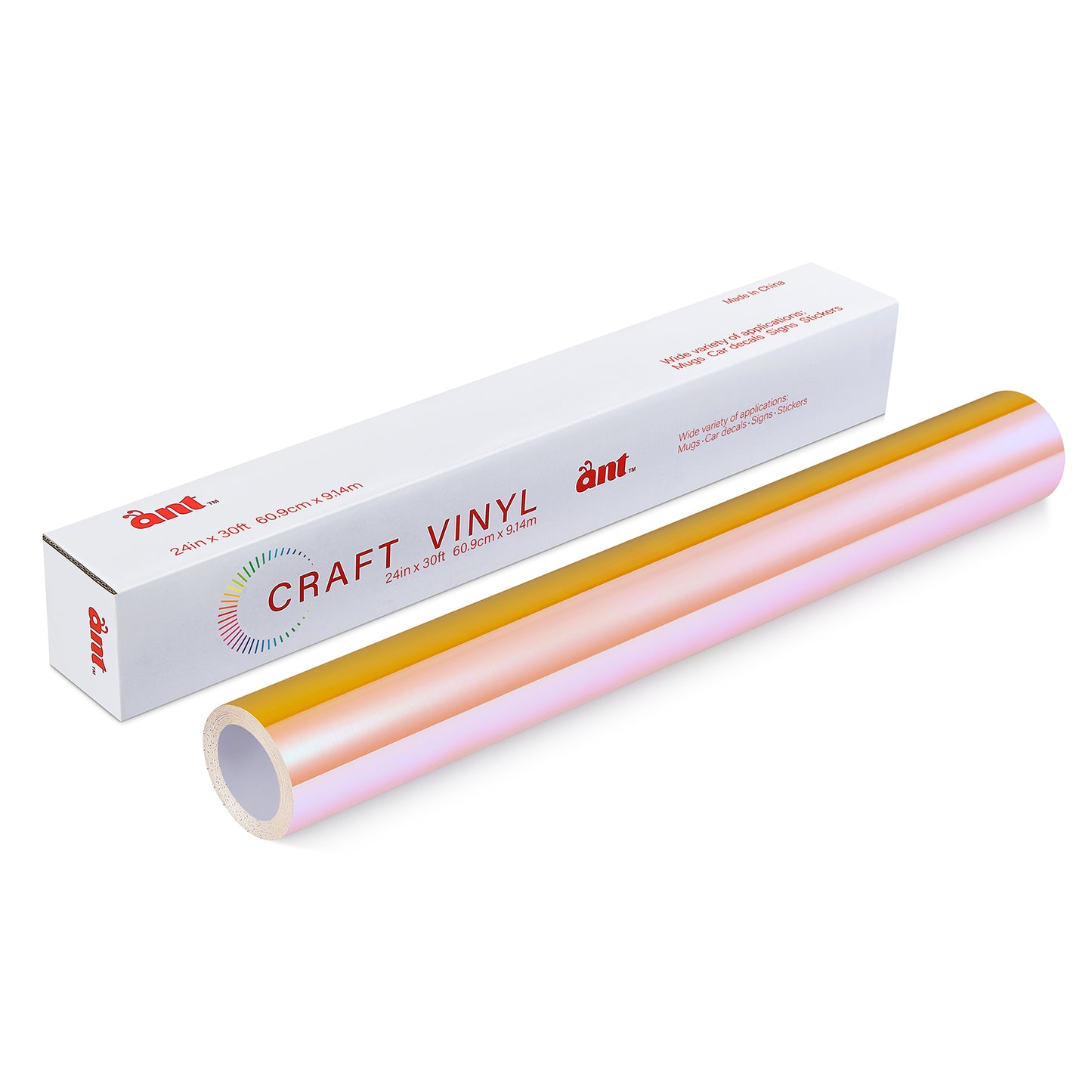 24" Holographic - Apricot with Red Light