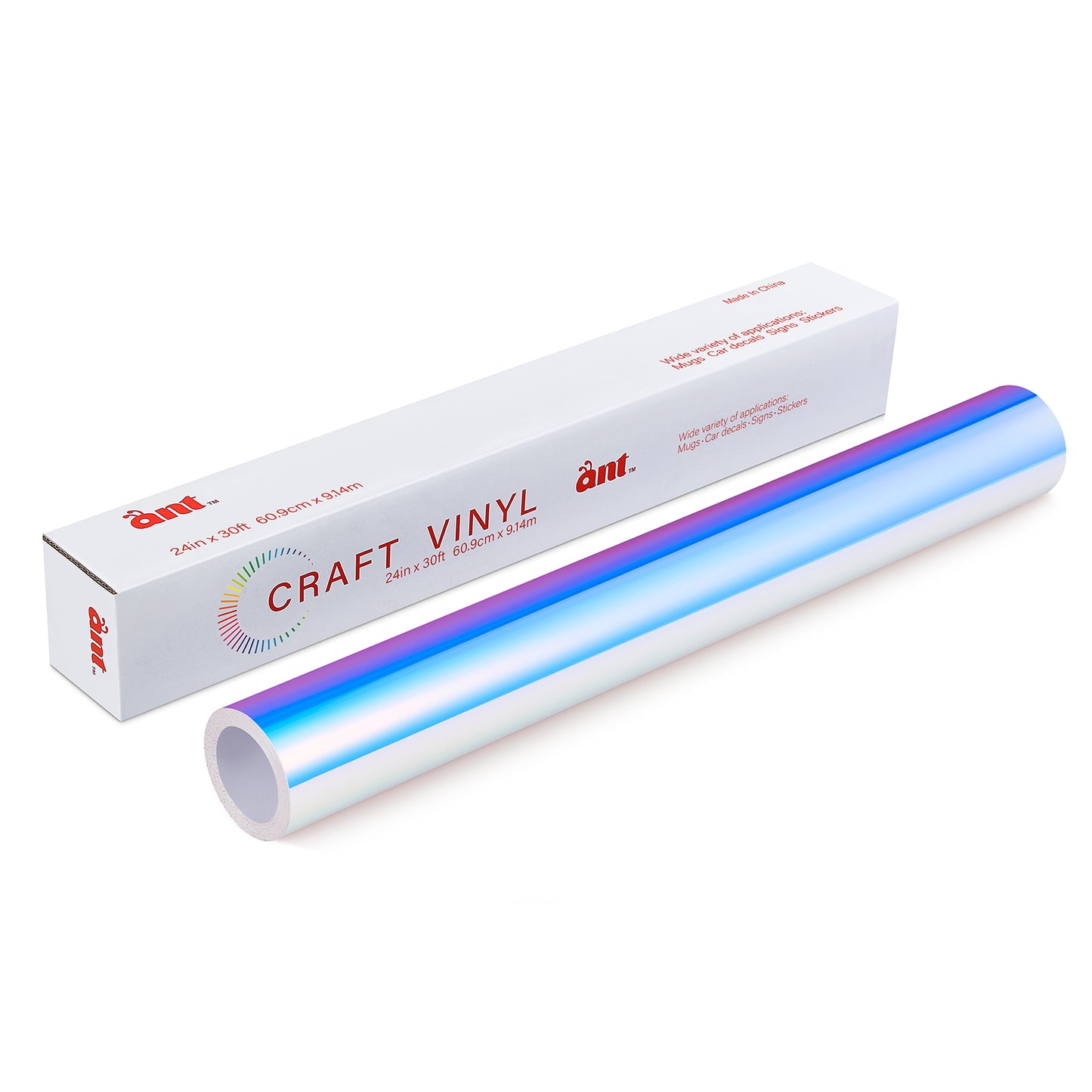24" Holographic - White with Blue Light