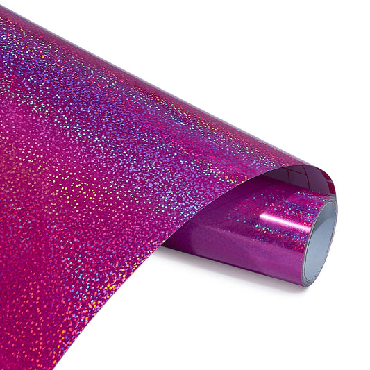 12" Holographic Sparkle - Rose Red Sparkle