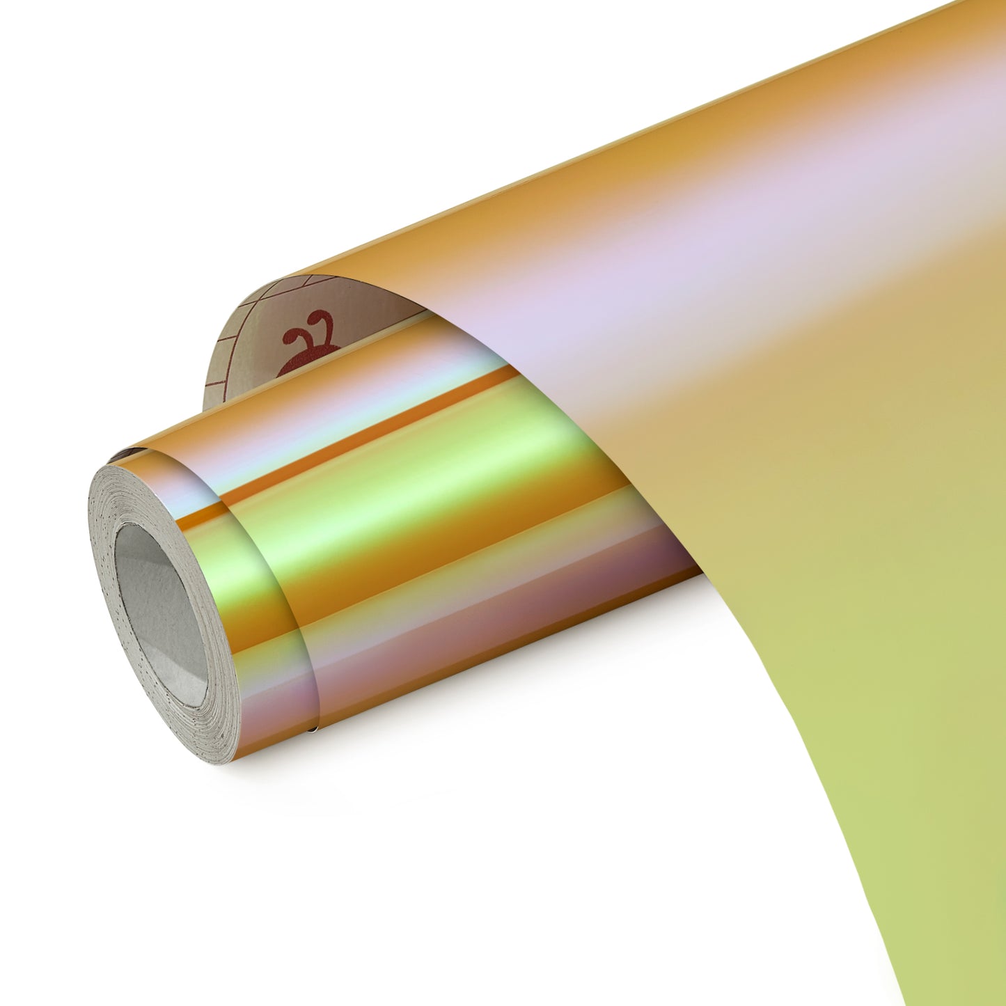 12" Holographic - Apricot with Red Light