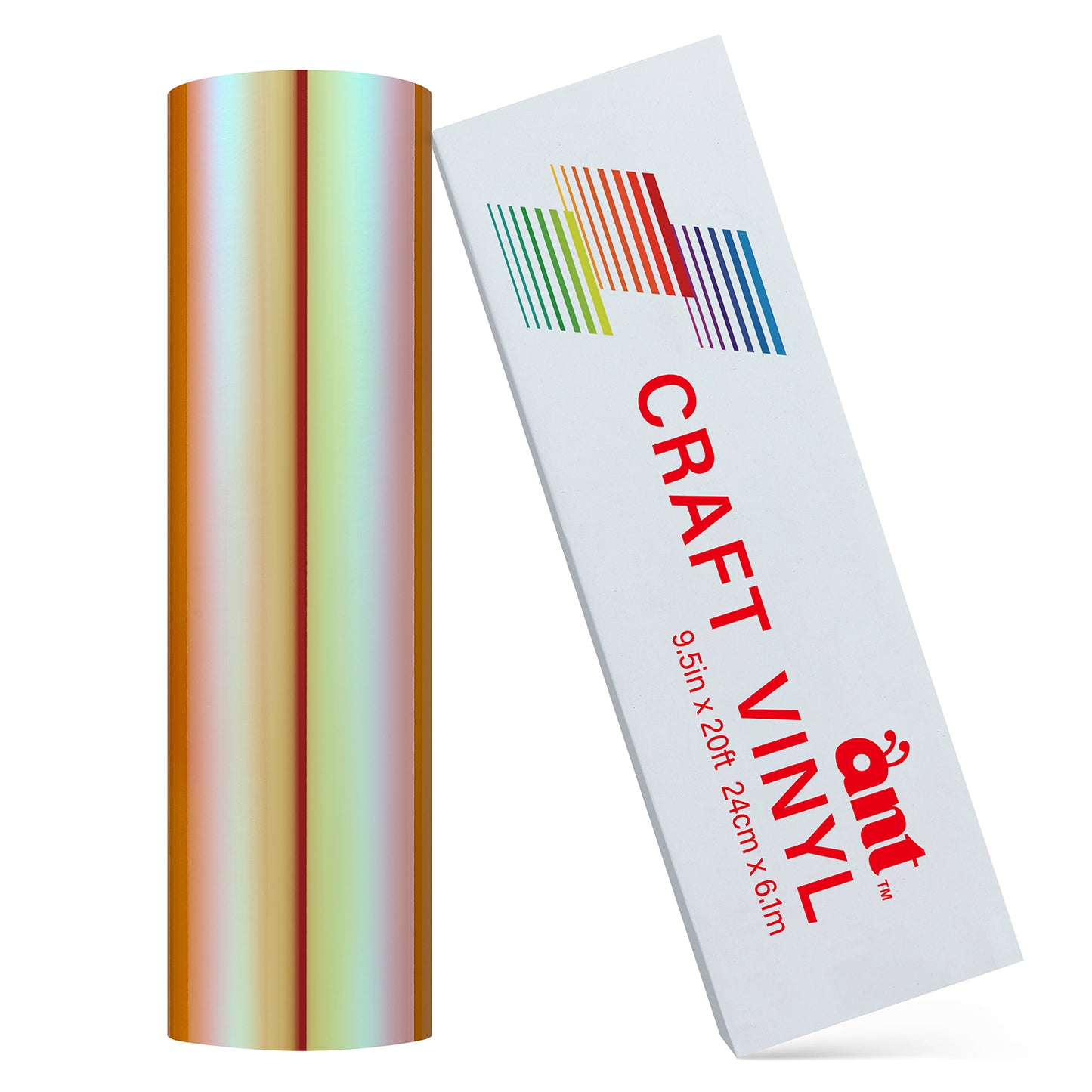 9.5" Holographic - Apricot with Red Light