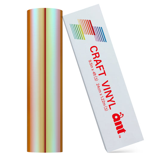 9.5" Holographic - Apricot with Red Light